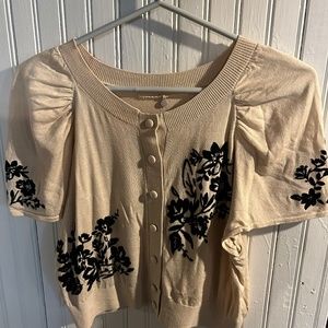 Anthropologie Knitted & Knotted Shrug / Cropped Cardigan